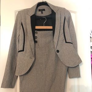 Gray skirt suit